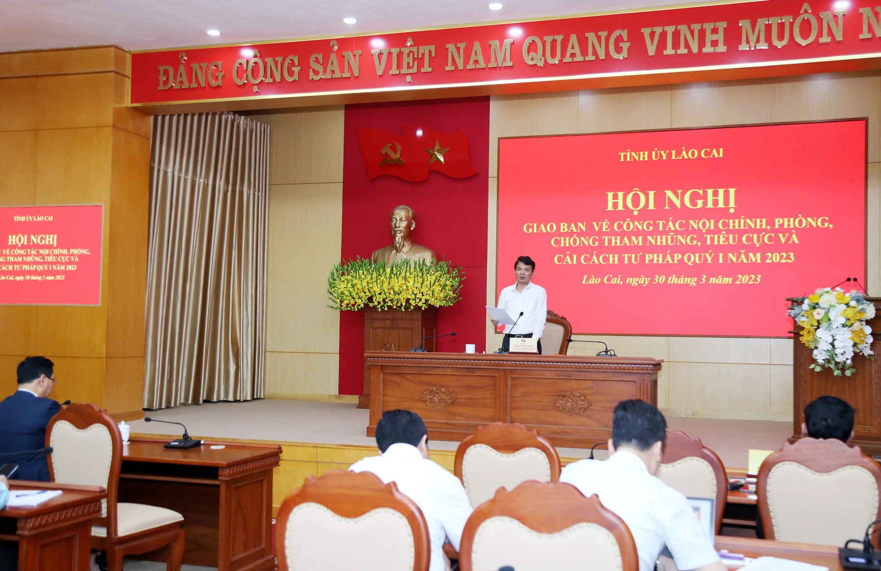 Tại hội nghị, Bí thư Tỉnh ủy Đặng Xuân Phong yêu cầu đẩy mạnh công tác giám sát trên các lĩnh vực dễ phát sinh các tiêu cực, sai phạm để tăng tính ngăn ngừa tham nhũng, tiêu cực.