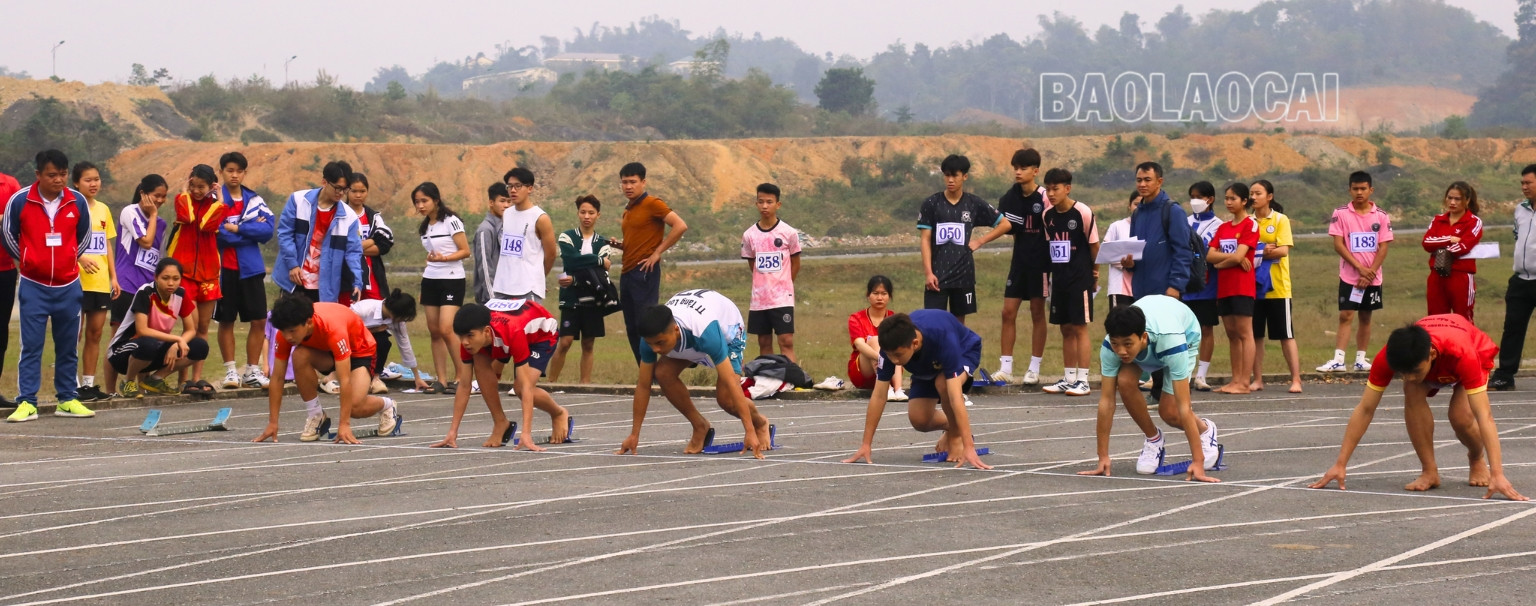 Hơn 300 vận động viên tham gia Giải Điền kinh khối THPT và THCS tỉnh Lào Cai năm 2023 ảnh 3 Hơn 300 vận động viên tham gia Giải Điền kinh khối THPT và THCS tỉnh Lào Cai năm 2023 ảnh 3