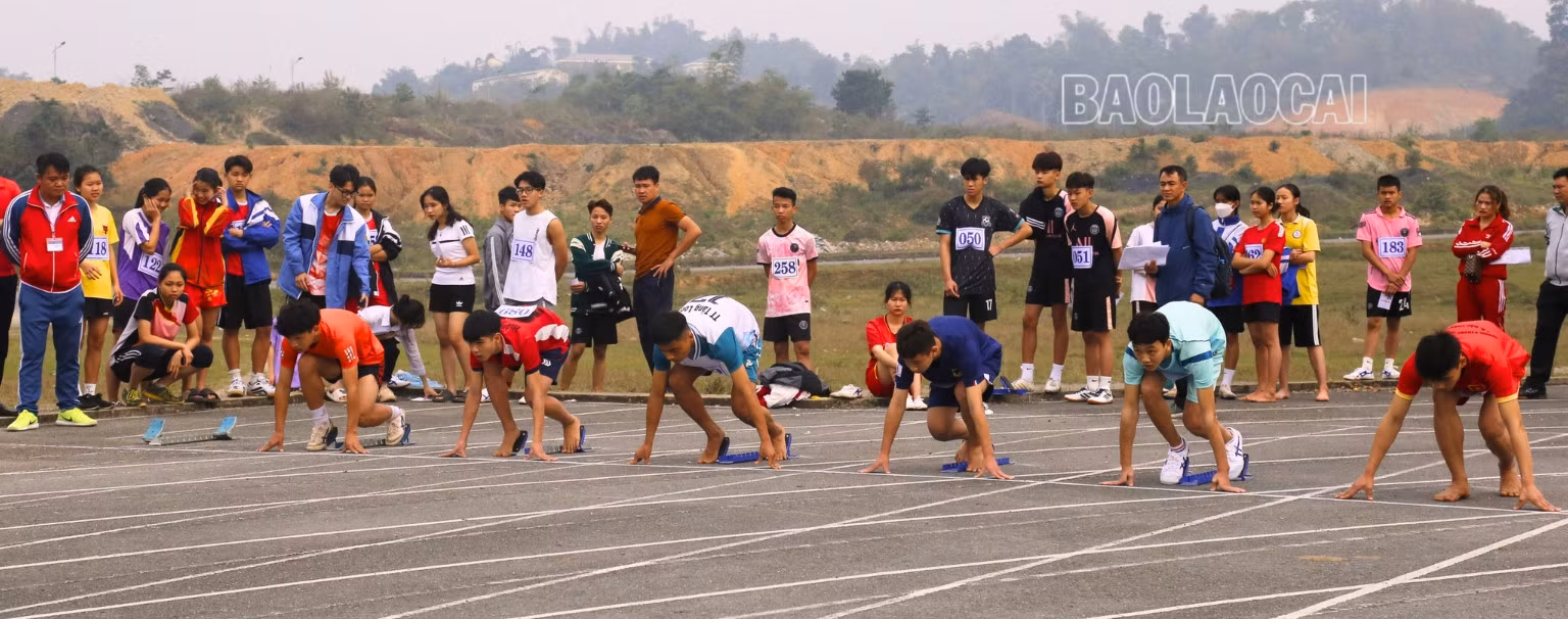 Hơn 300 vận động viên tham gia Giải Điền kinh khối THPT và THCS tỉnh Lào Cai năm 2023 ảnh 3 Hơn 300 vận động viên tham gia Giải Điền kinh khối THPT và THCS tỉnh Lào Cai năm 2023 ảnh 3