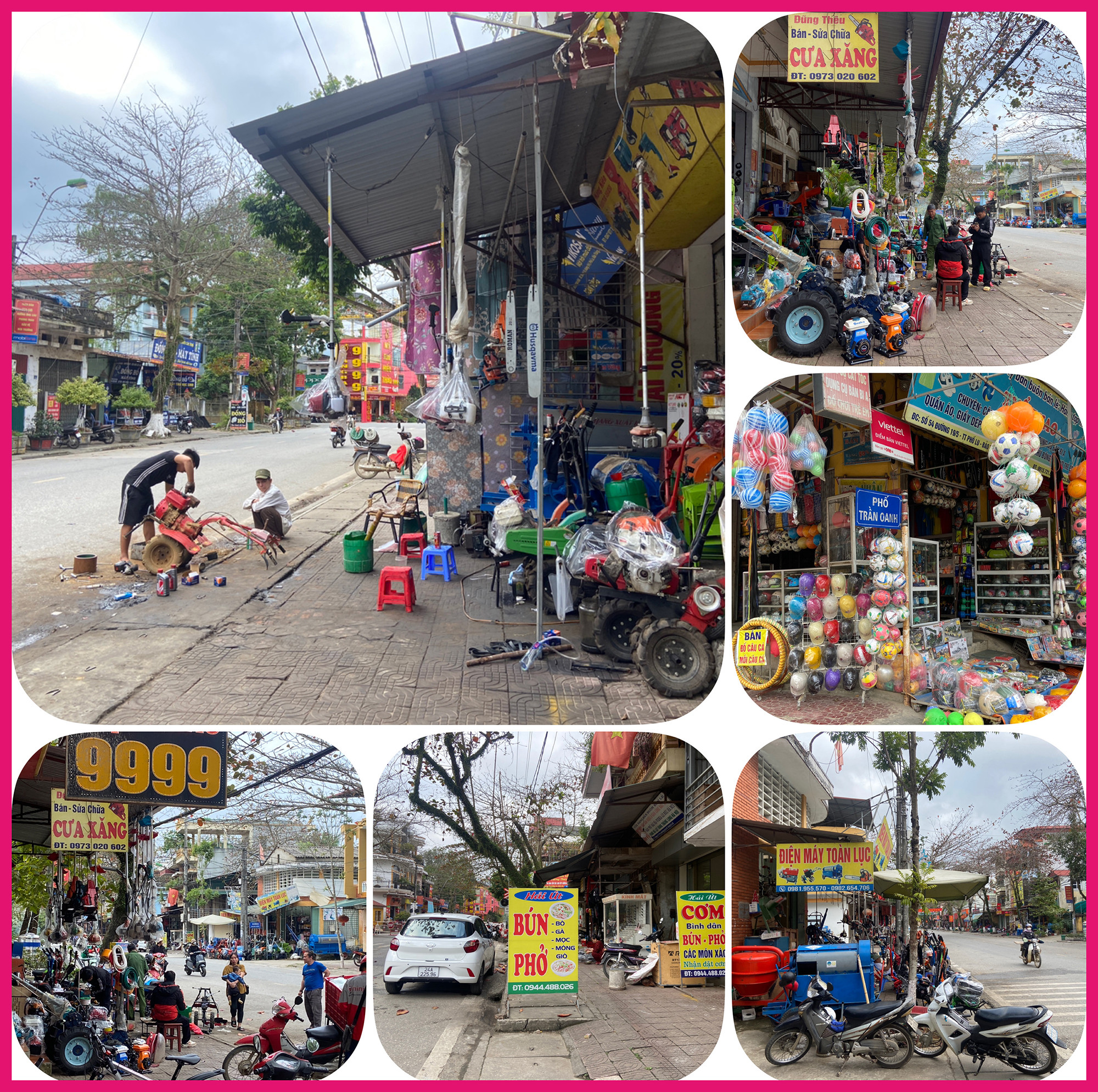 Nhiều hộ kinh doanh ở thị trấn Phố Lu, huyện Bảo Thắng vi phạm lấn chiếm hành lang, vỉa hè.