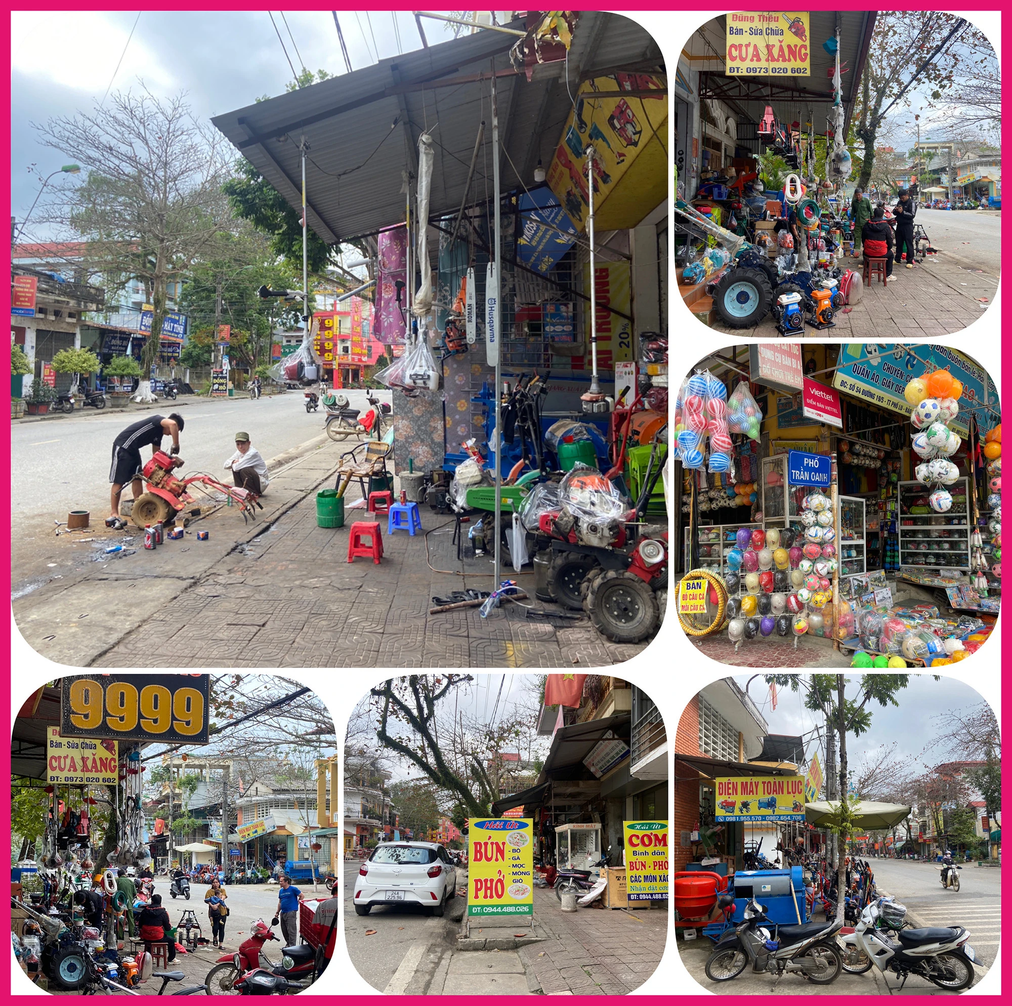 Nhiều hộ kinh doanh ở thị trấn Phố Lu, huyện Bảo Thắng vi phạm lấn chiếm hành lang, vỉa hè.