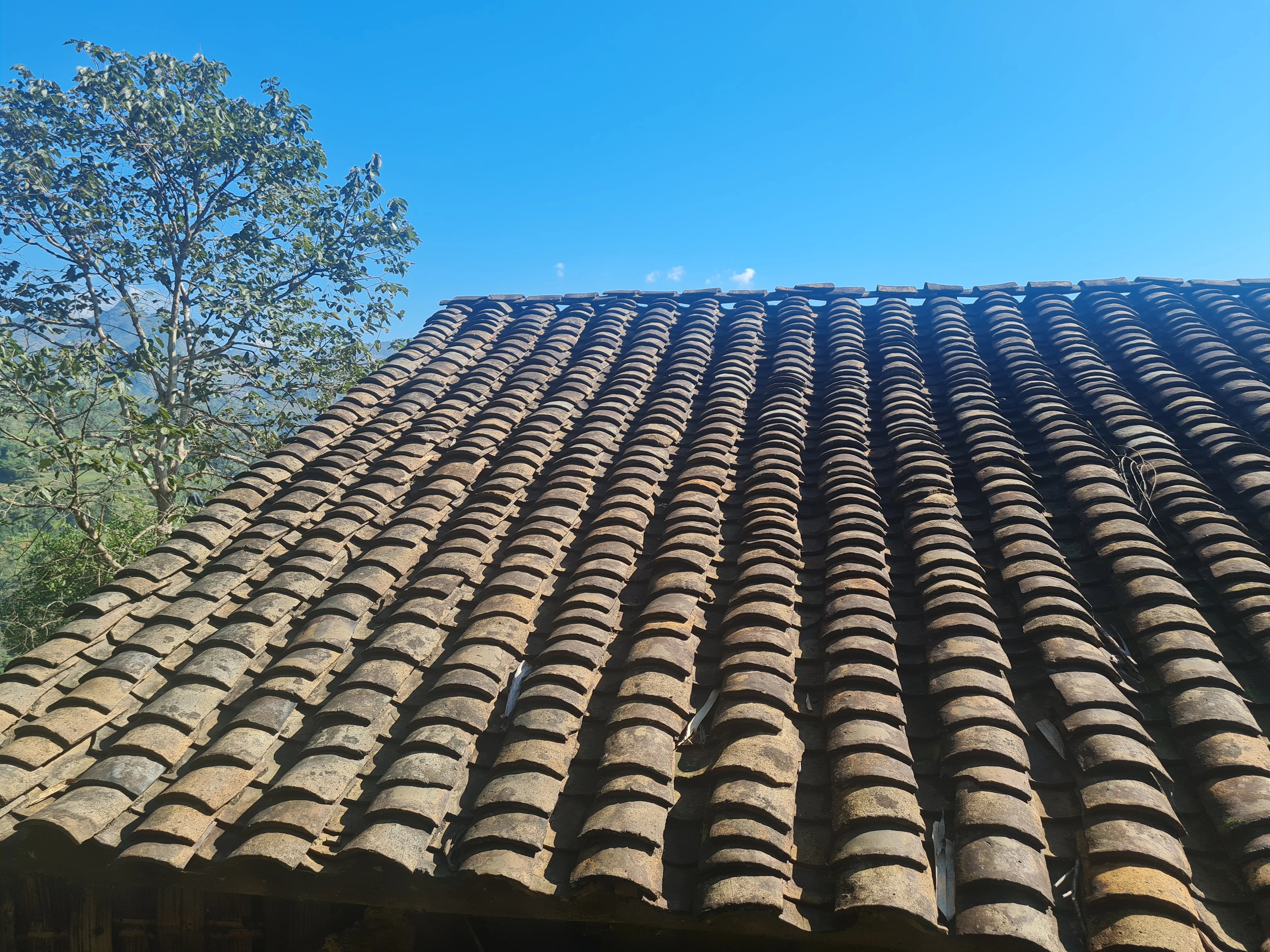 Mái ngói âm dương đã có tuổi đời hơn bốn mươi năm.