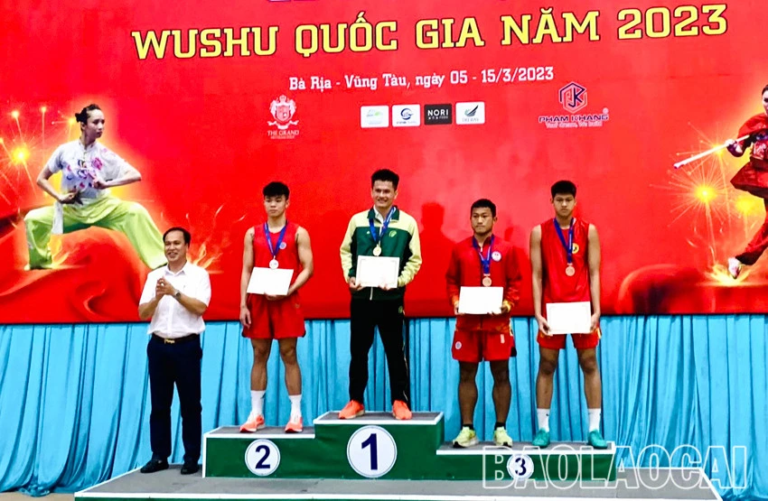 Đoàn thể thao Lào Cai giành 3 huy chương tại Giải vô địch Wushu quốc gia 2023 ảnh 2
