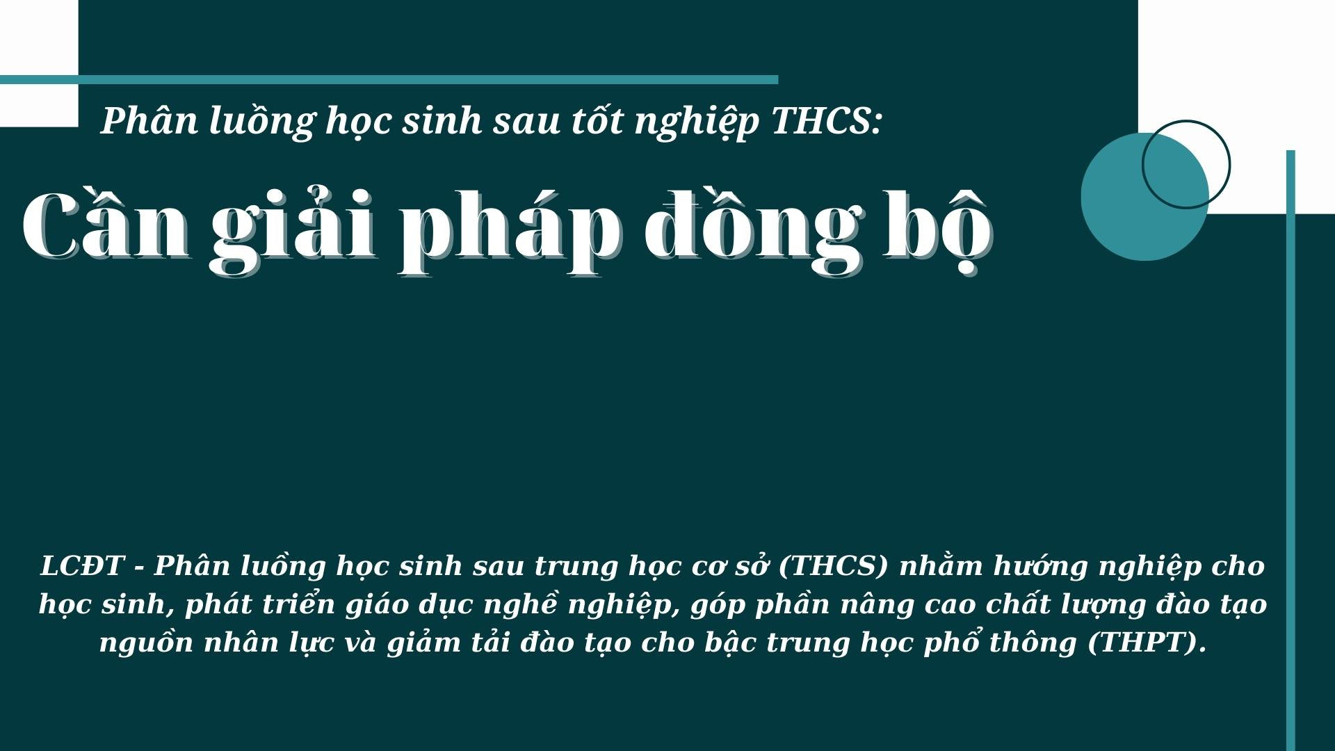 Phân luồng học sinh sau tốt nghiệp THCS: Cần giải pháp đồng bộ ảnh 1 Phân luồng học sinh sau tốt nghiệp THCS: Cần giải pháp đồng bộ ảnh 1