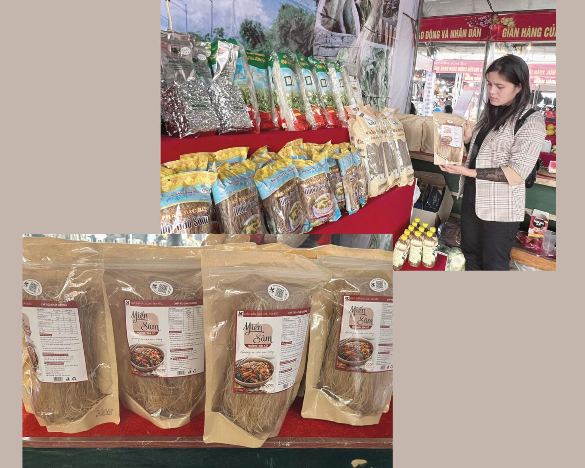 Sản phẩm miến đao sâm của huyện Bát Xát đạt chứng nhận OCOP 4 sao cấp tỉnh. Sản phẩm bưởi đường của xã Chiềng Ken, huyện Văn Bàn thu hút khách hàng.