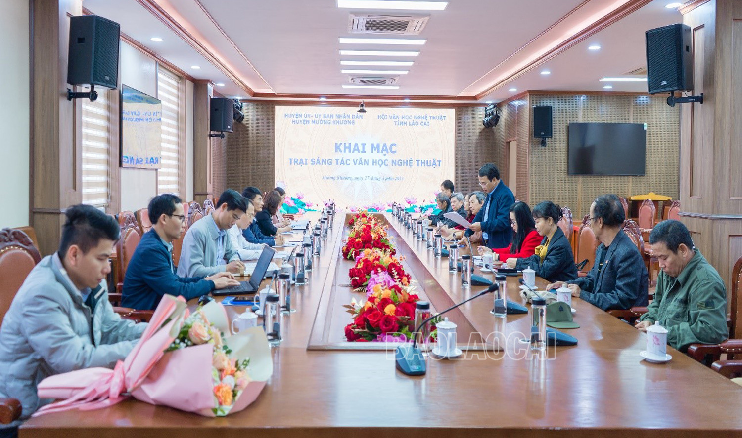 Quang cảnh khai mạc Trại sáng tác.