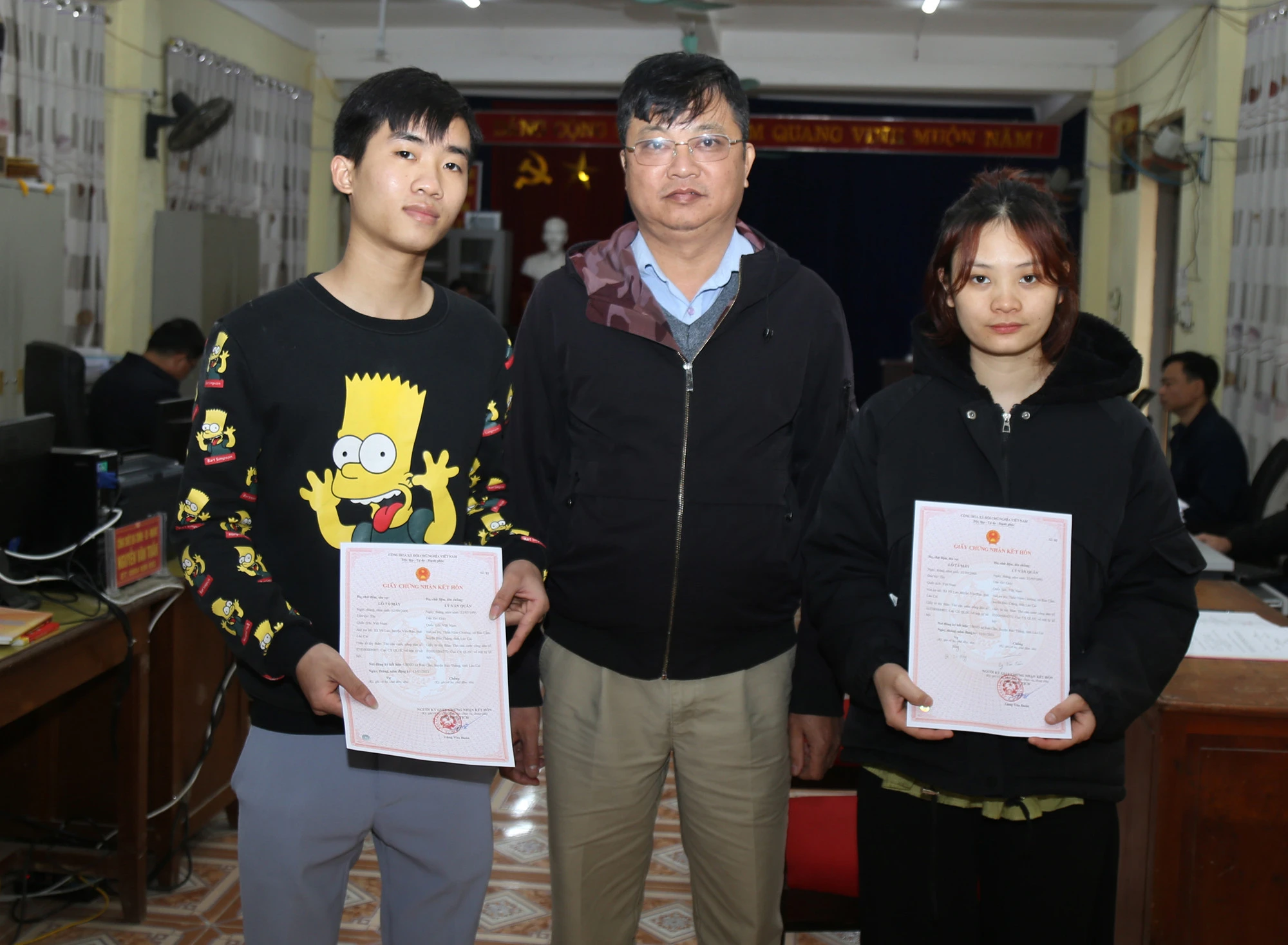 Lý Văn Quân đăng ký kết hôn trước ngày nhập ngũ.