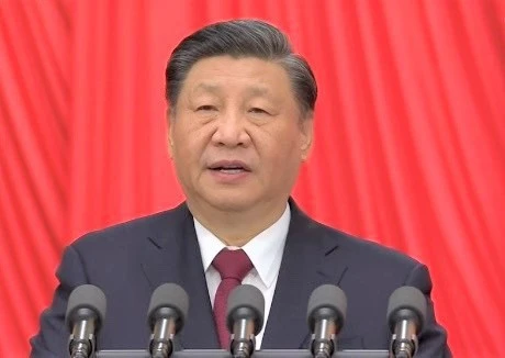 Tổng Bí thư, Chủ tịch Trung Quốc Tập Cận Bình tại phiên bế mạc.