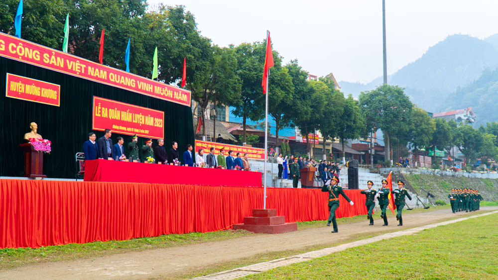 Nhiều địa phương đồng loạt tổ chức Lễ ra quân quân huấn luyện năm 2023 ảnh 1
