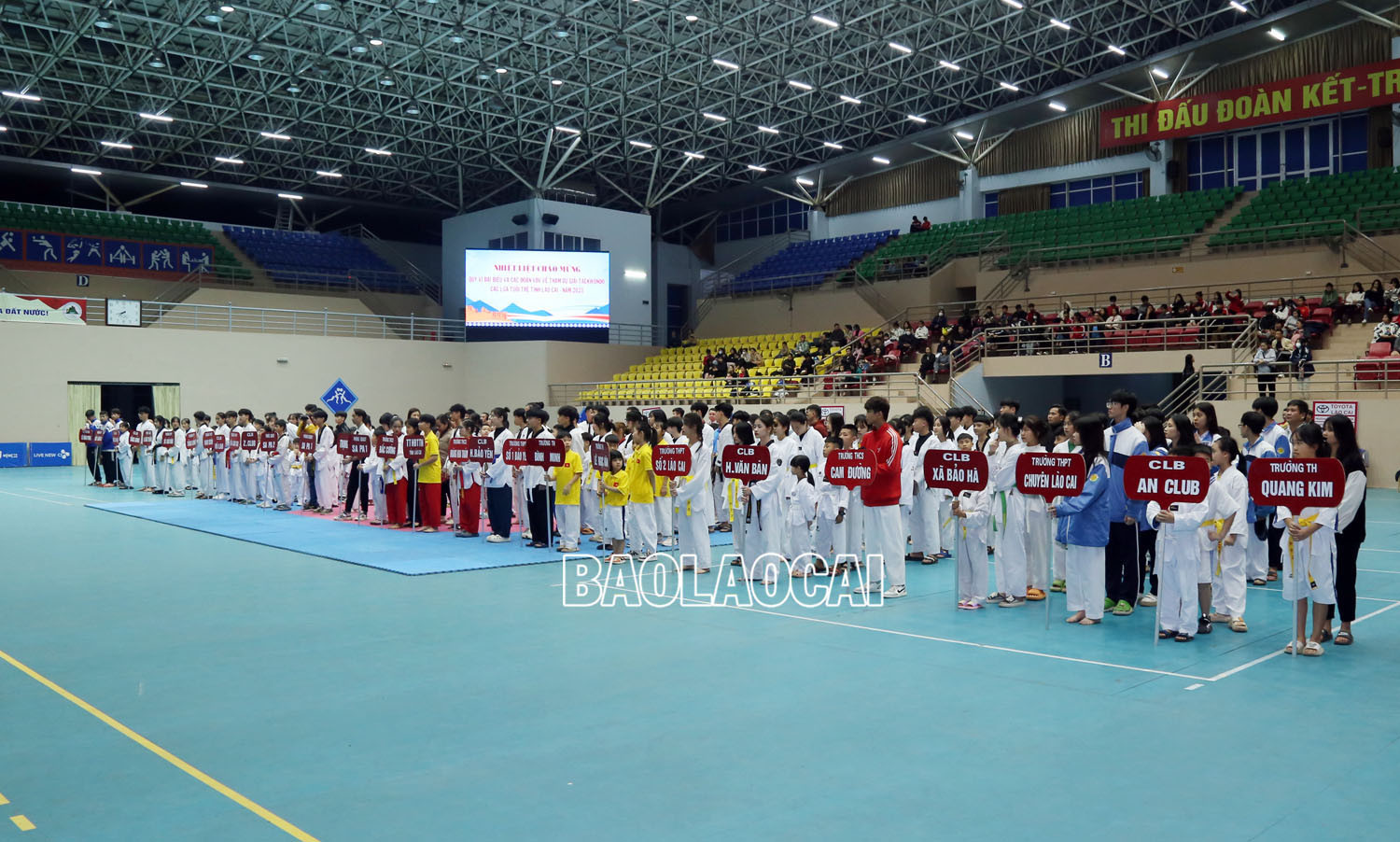 Gần 300 vận động viên tham dự Giải Taekwondo các lứa tuổi trẻ tỉnh Lào Cai năm 2023 ảnh 2