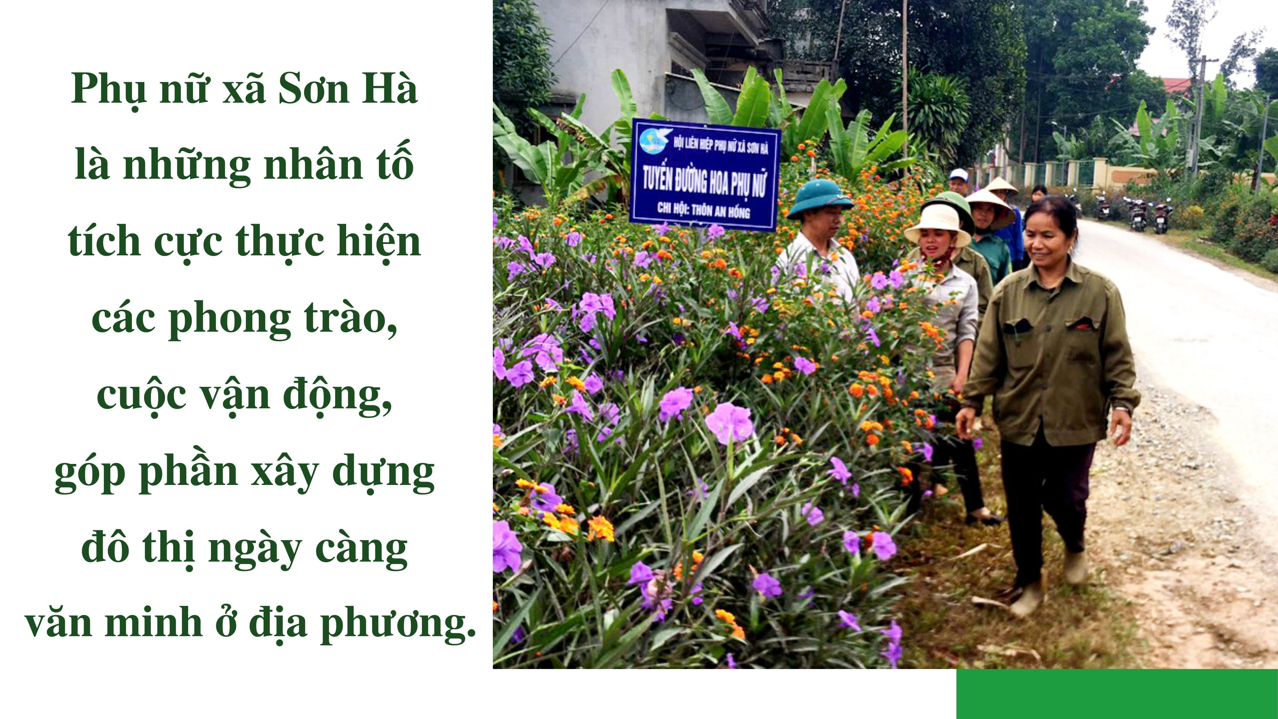 Sơn Hà đẹp hơn nhờ “bàn tay” phụ nữ ảnh 5 Sơn Hà đẹp hơn nhờ “bàn tay” phụ nữ ảnh 5