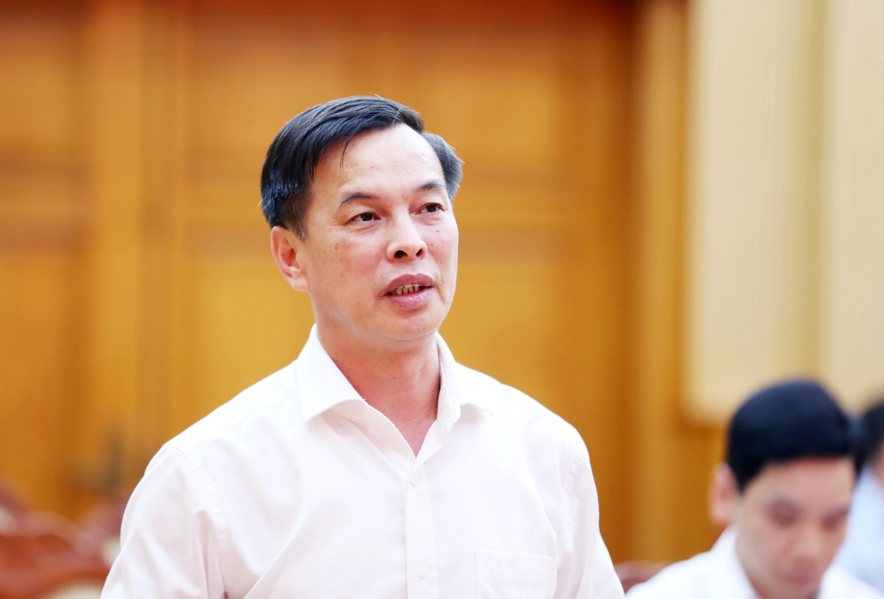 Thường trực Huyện ủy Bảo Thắng phát biểu.