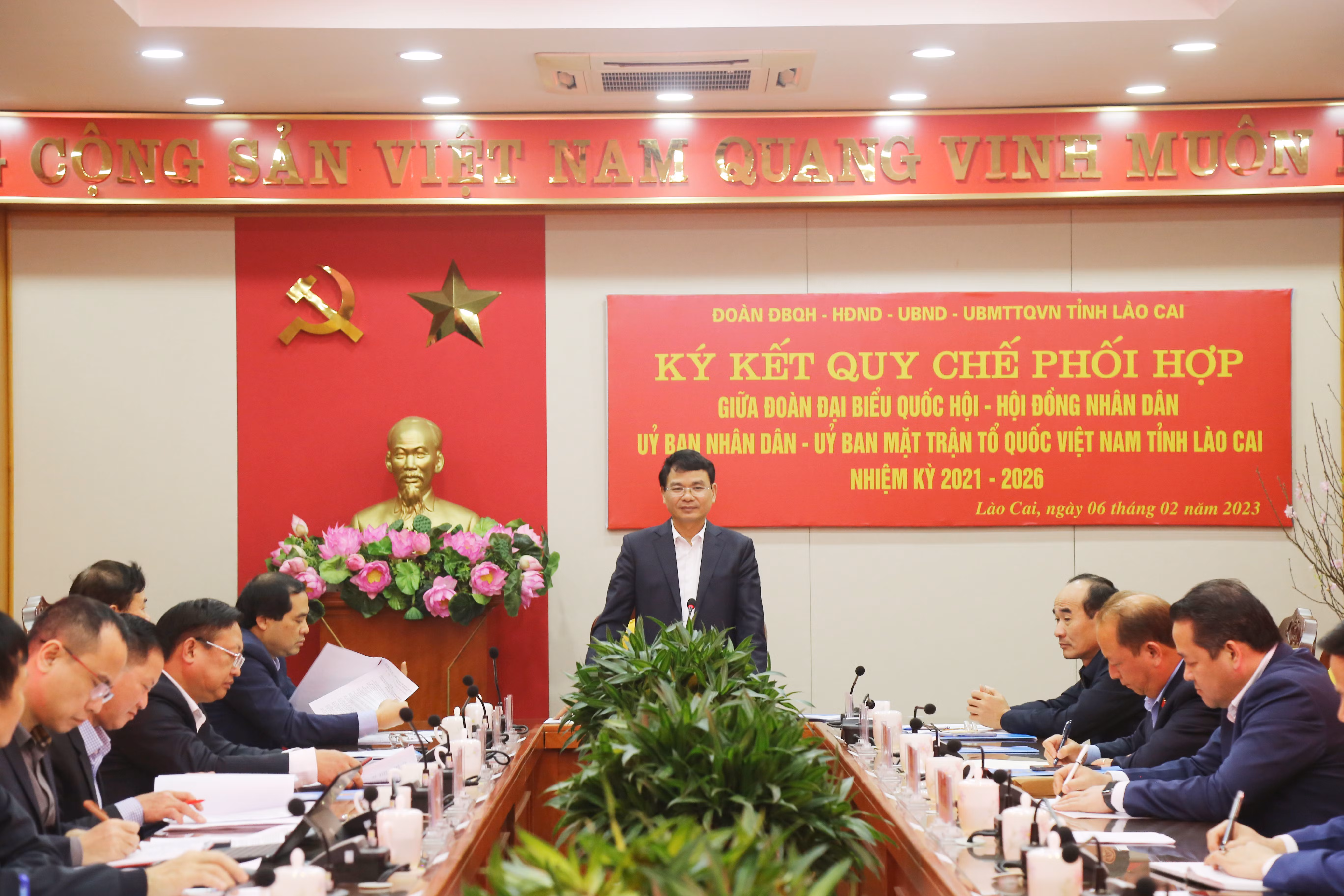 Ký kết Quy chế phối hợp giữa Đoàn ĐBQH – HĐND – UBND - Ủy ban MTTQ Việt Nam tỉnh, nhiệm kỳ 2021-2026 ảnh 1