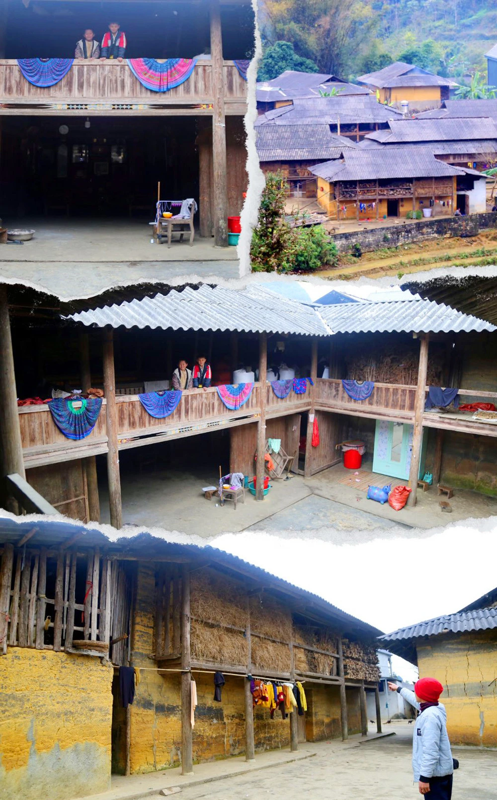 Ngôi nhà vuông của ông Giàng A Lý có kiến trúc độc đáo.