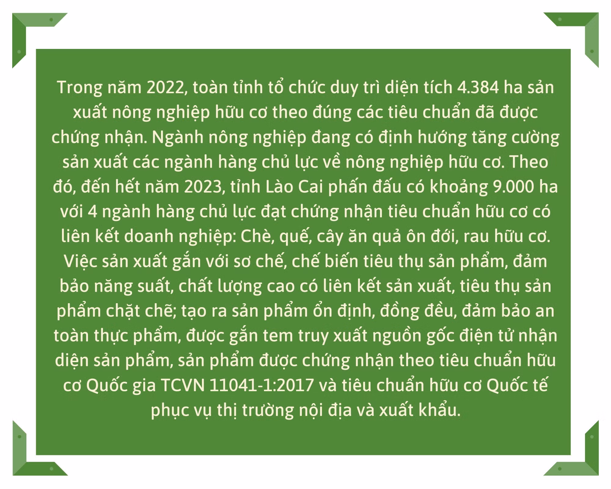 Phấn đấu đưa Lào Cai thành tỉnh đứng đầu về nông nghiệp hữu cơ ảnh 1