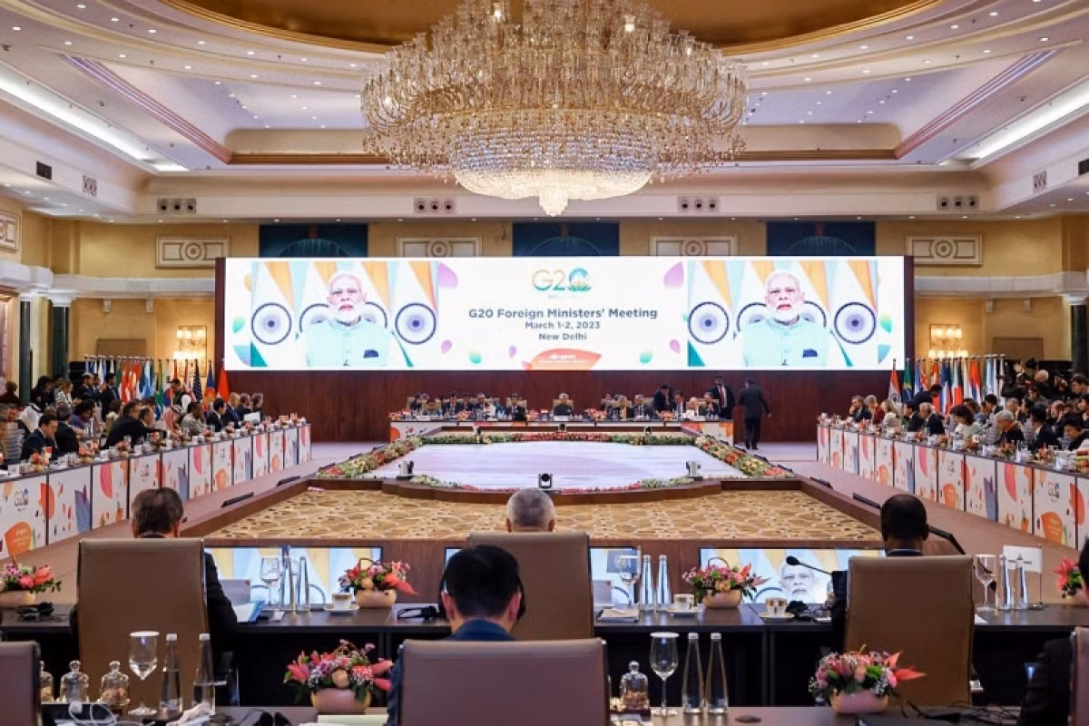 Thủ tướng Ấn Độ Narendra Modi phát biểu tại Hội nghị Ngoại trưởng G20 sáng 2/3 tại thủ đô New Delhi.