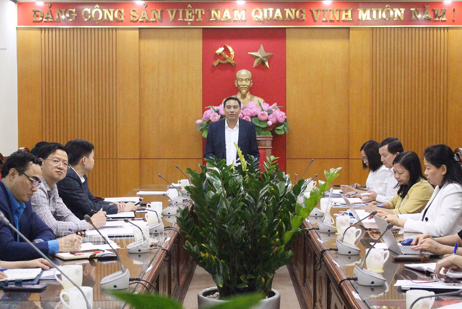 Thường trực Tỉnh ủy giao ban quý I với Mặt trận Tổ quốc và các tổ chức chính - xã hội ảnh 3 Thường trực Tỉnh ủy giao ban quý I với Mặt trận Tổ quốc và các tổ chức chính - xã hội ảnh 3