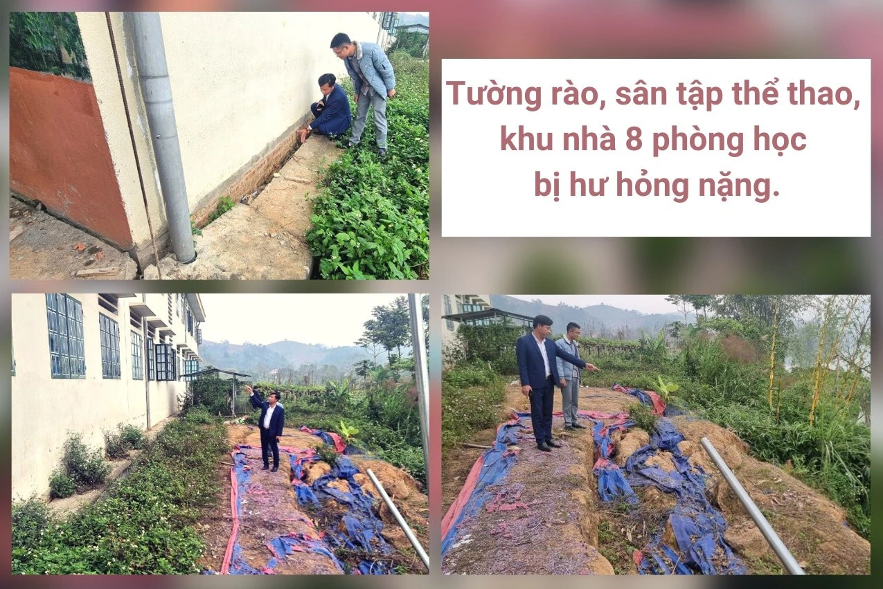 Cần sớm khắc phục sạt lở tại Trường THCS số 1 Phố Ràng (Bảo Yên) ảnh 3