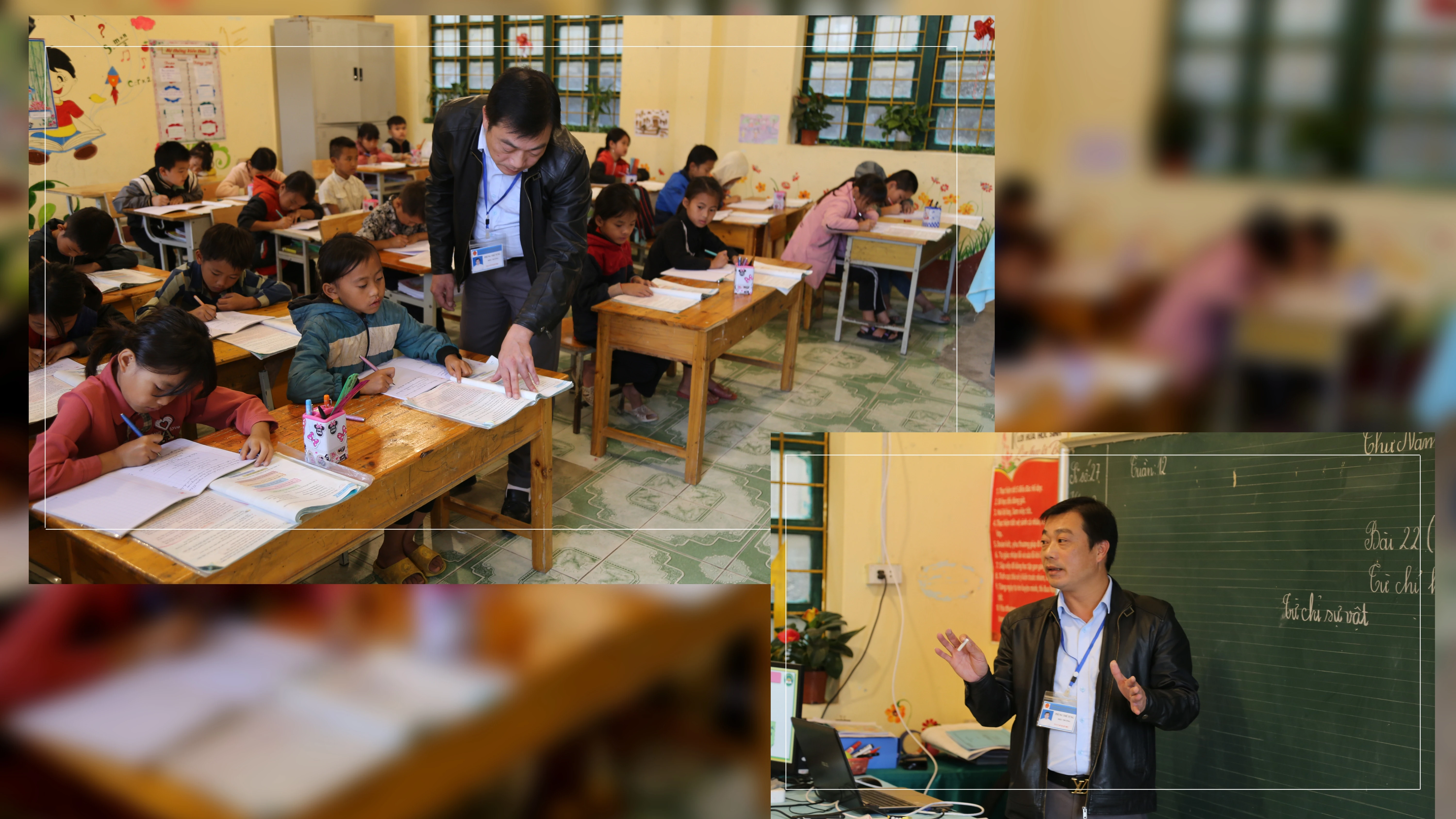 Thầy Tùng truyền dạy kiến thức cho học sinh với đầy trách nhiệm và yêu thương.