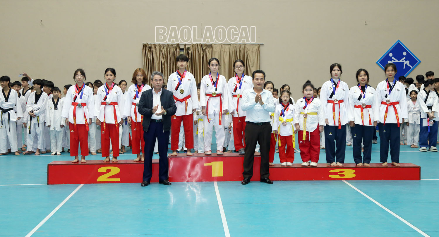 Bế mạc Giải Taekwondo các lứa tuổi trẻ tỉnh Lào Cai năm 2023 ảnh 6