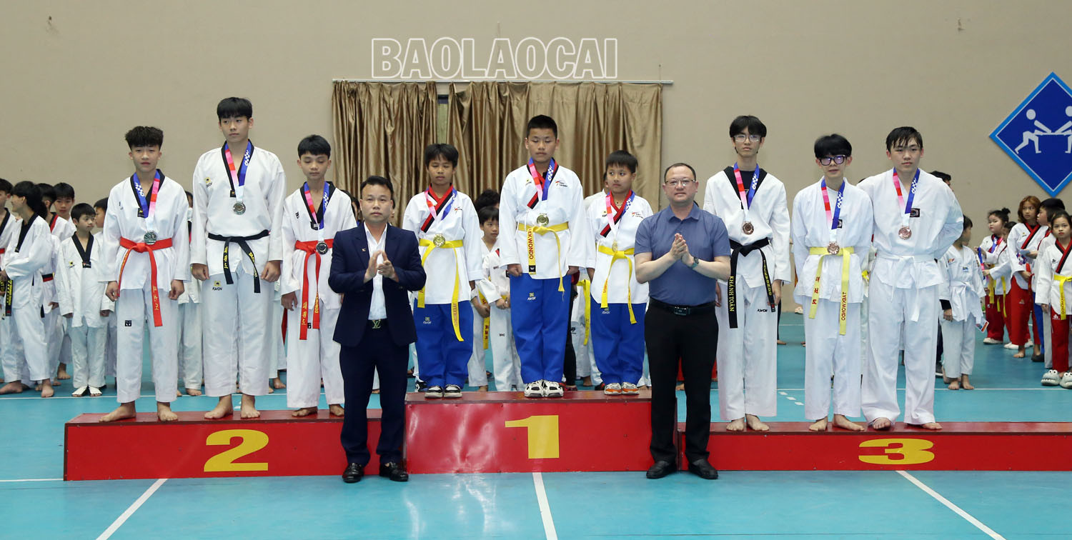 Bế mạc Giải Taekwondo các lứa tuổi trẻ tỉnh Lào Cai năm 2023 ảnh 7