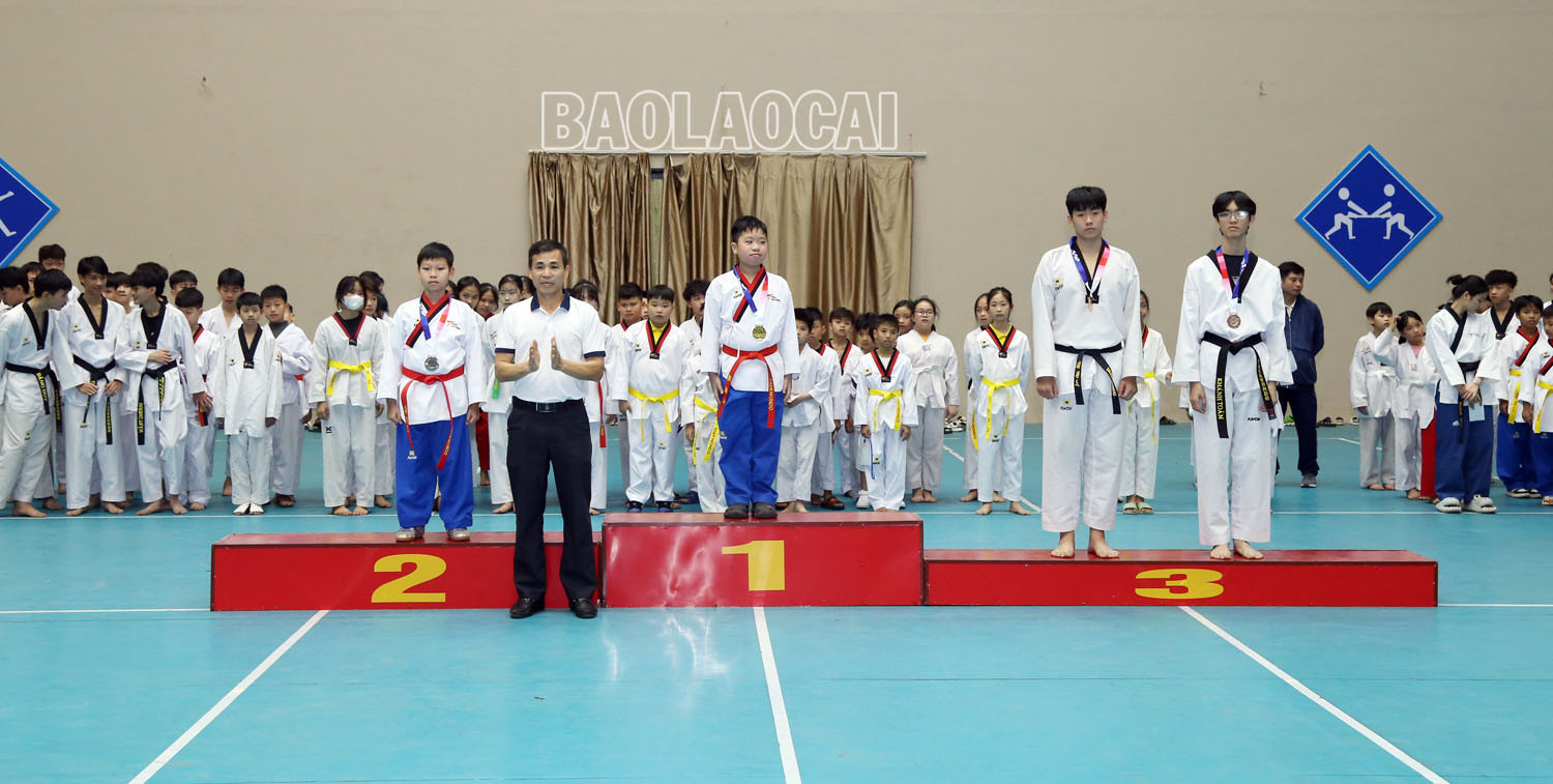 Bế mạc Giải Taekwondo các lứa tuổi trẻ tỉnh Lào Cai năm 2023 ảnh 5