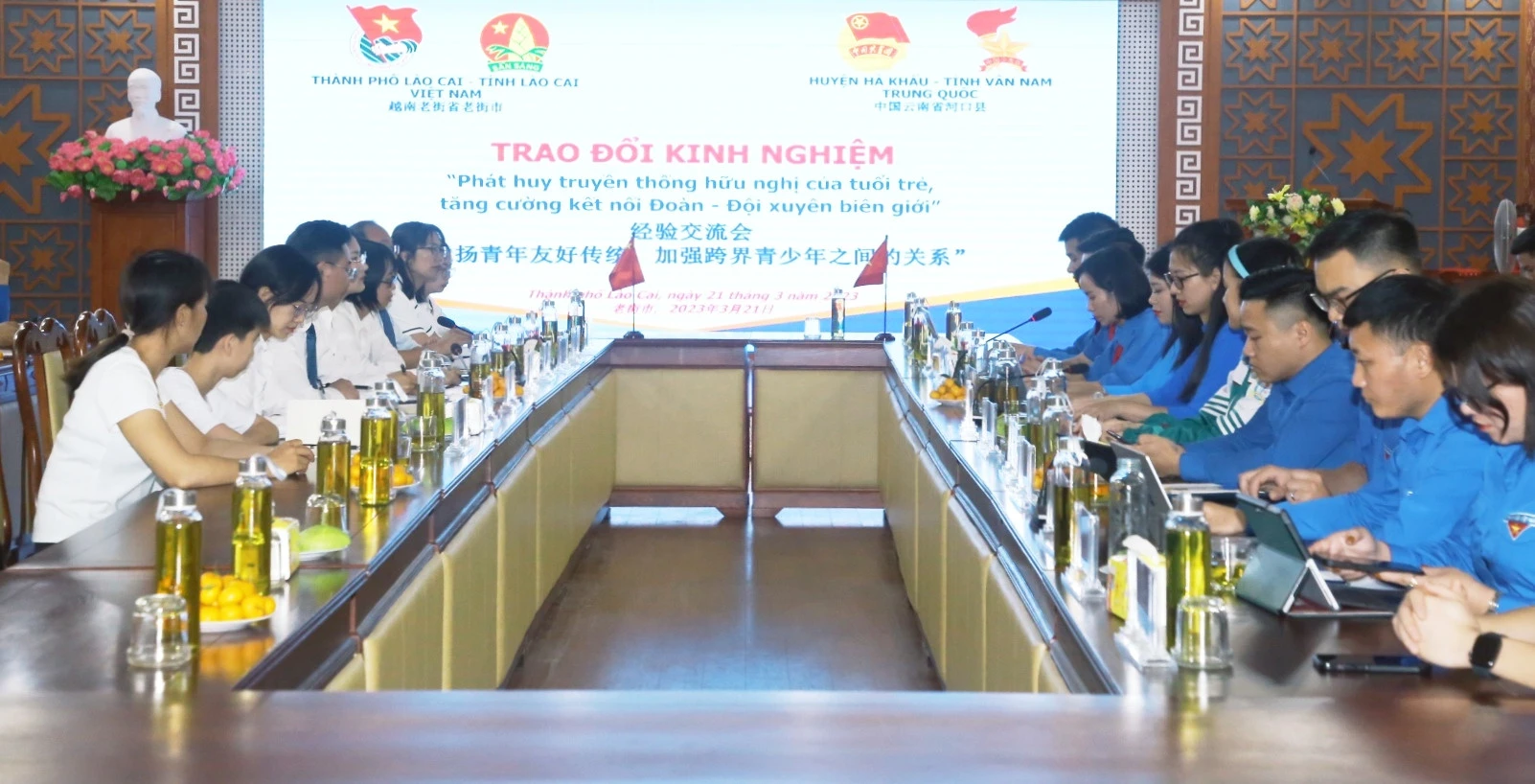 Quang cảnh chương trình trao đổi kinh nghiệm.