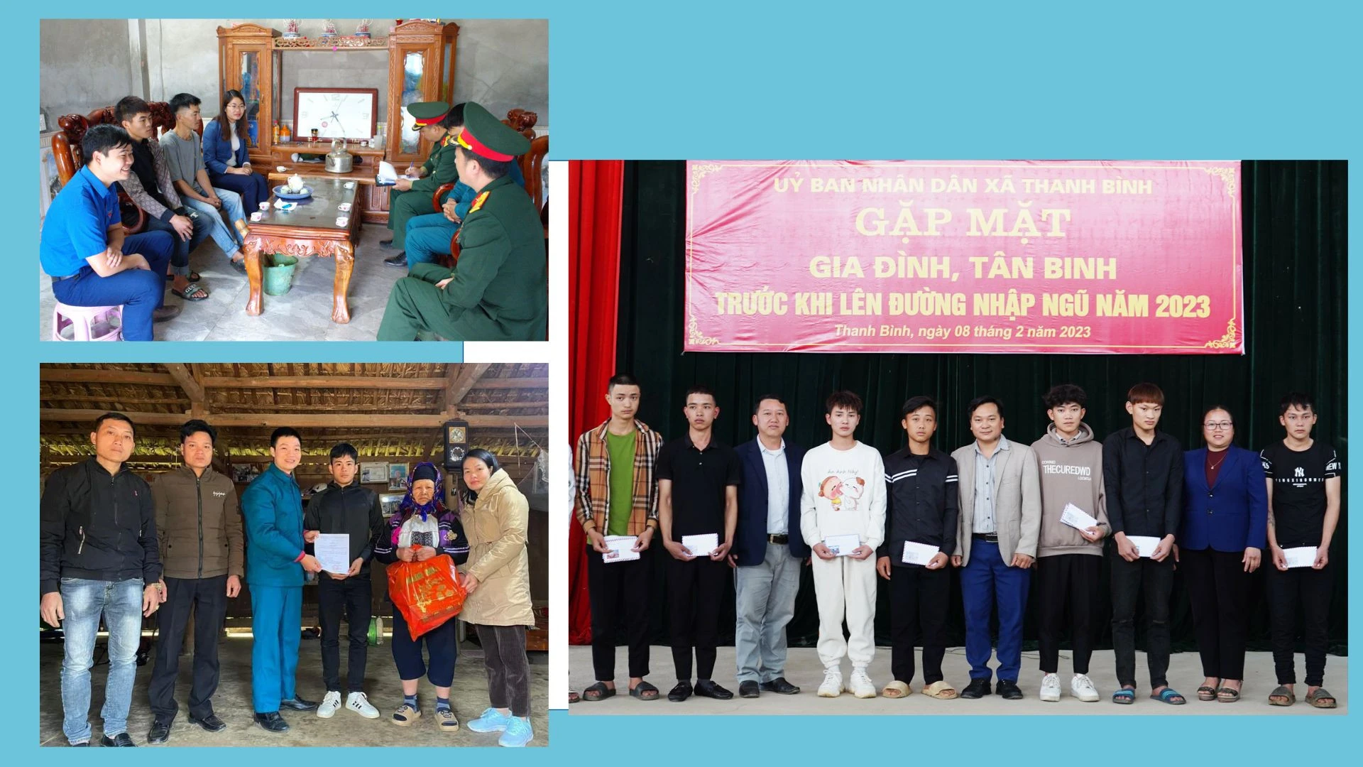 Cấp ủy, chính quyền các cấp quan tâm động viên, thăm hỏi, tặng quà công dân trước ngày lên đường nhập ngũ.