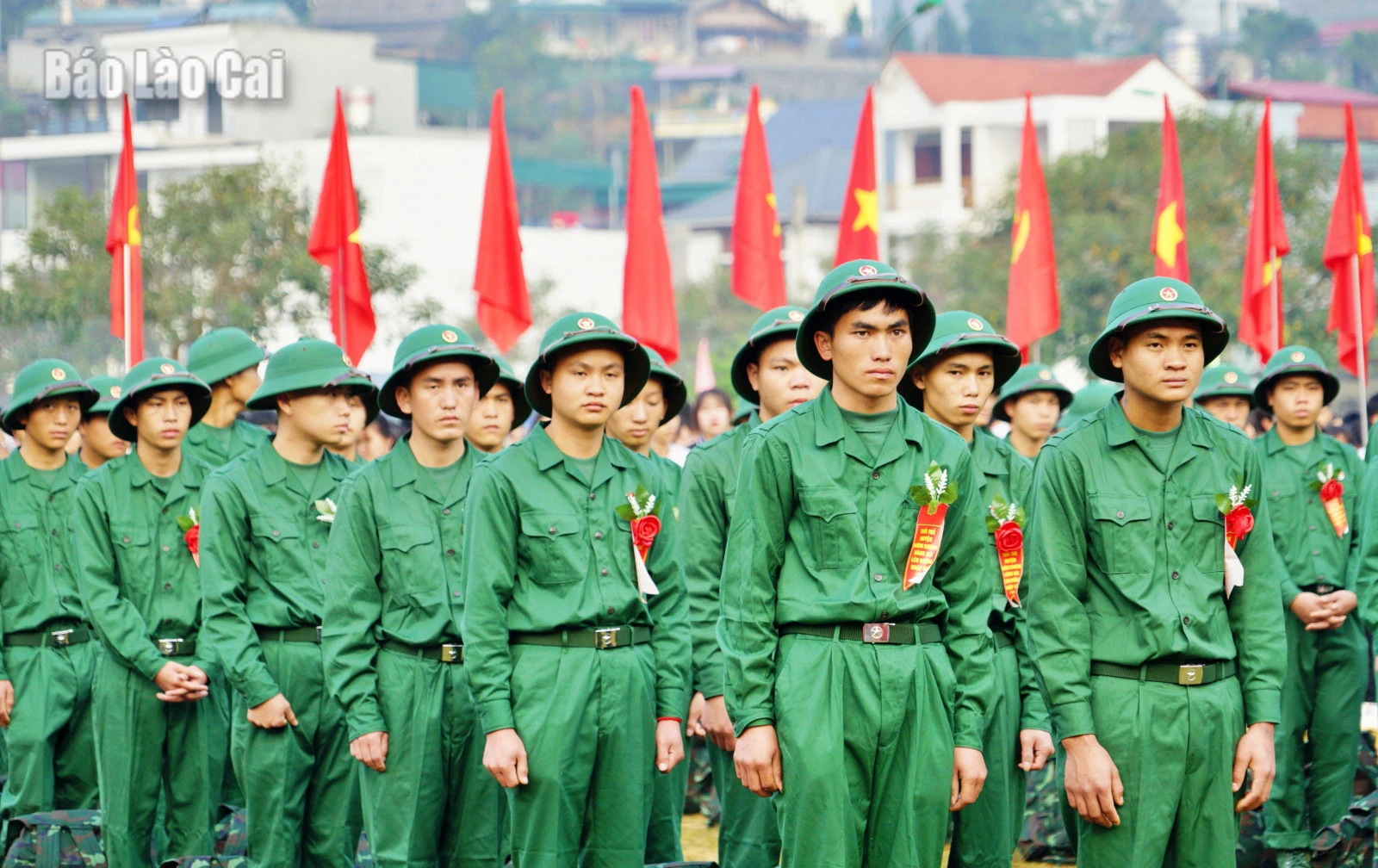 Các chiến sĩ mới huyện Mường Khương.