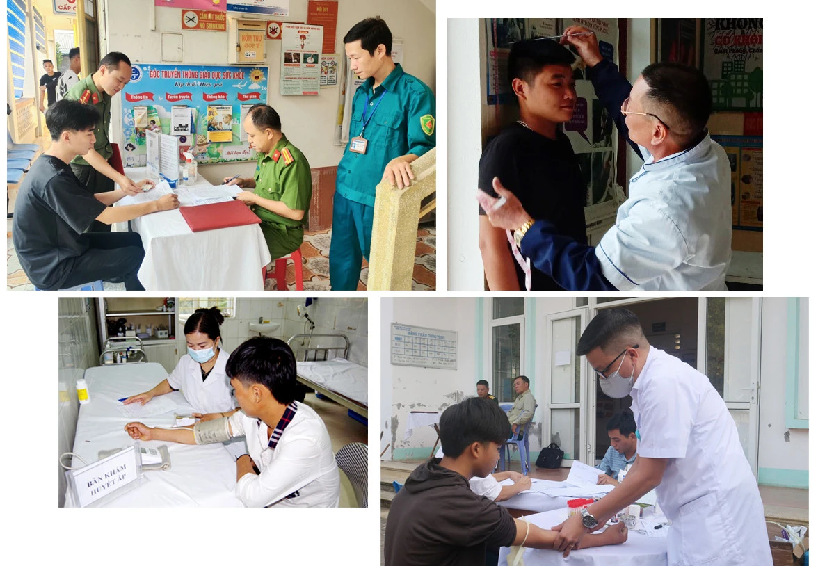 Công tác khám tuyển công dân trong độ tuổi sẵn sàng nhập ngũ được thực hiện chặt chẽ.