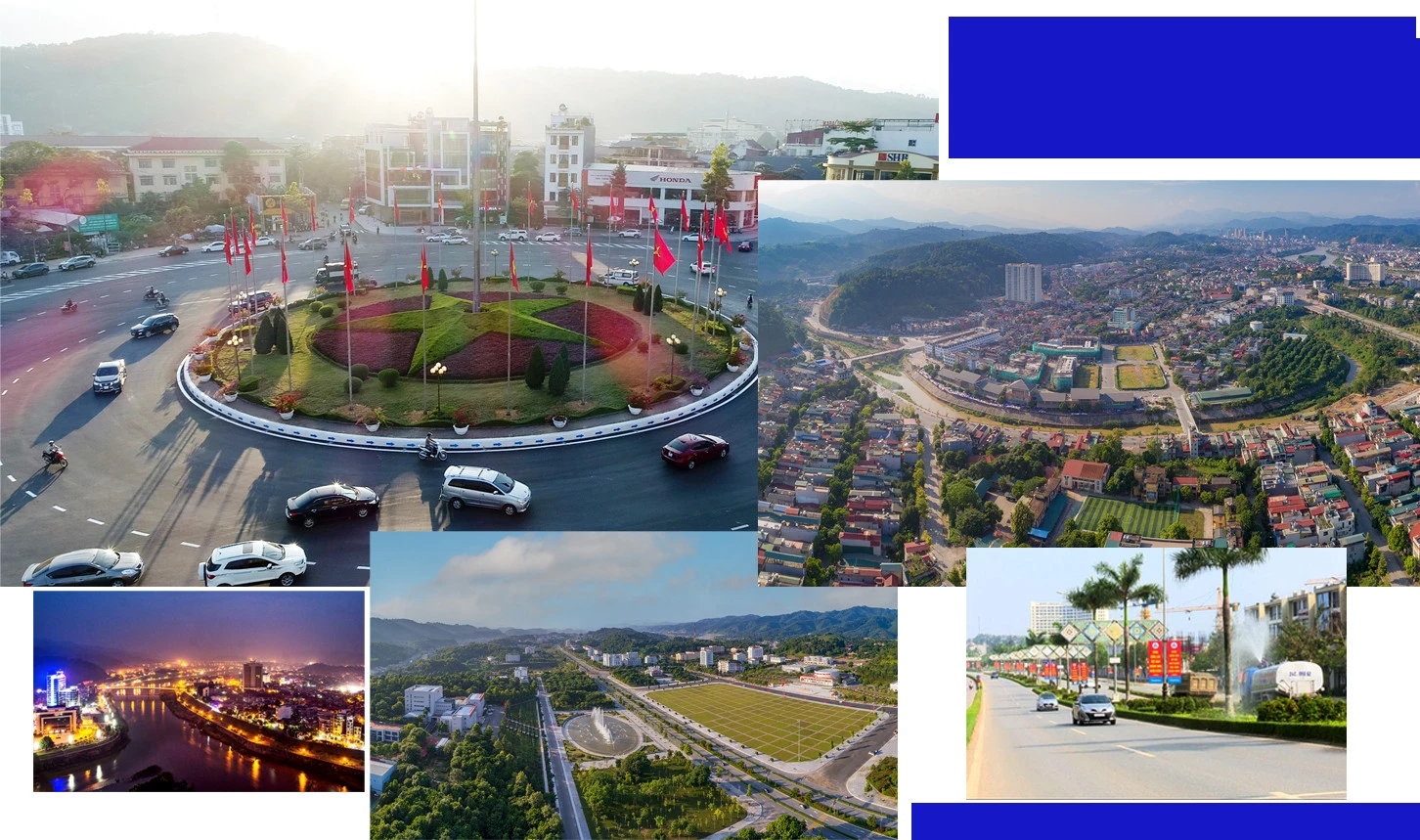 Rạng rỡ bức tranh phố phường bên dòng sông Hồng thơ mộng.