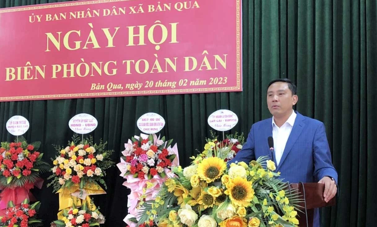 Phó Bí thư Tỉnh ủy Hoàng Giang dự Ngày hội Biên phòng toàn dân tại xã biên giới Bản Qua ảnh 3