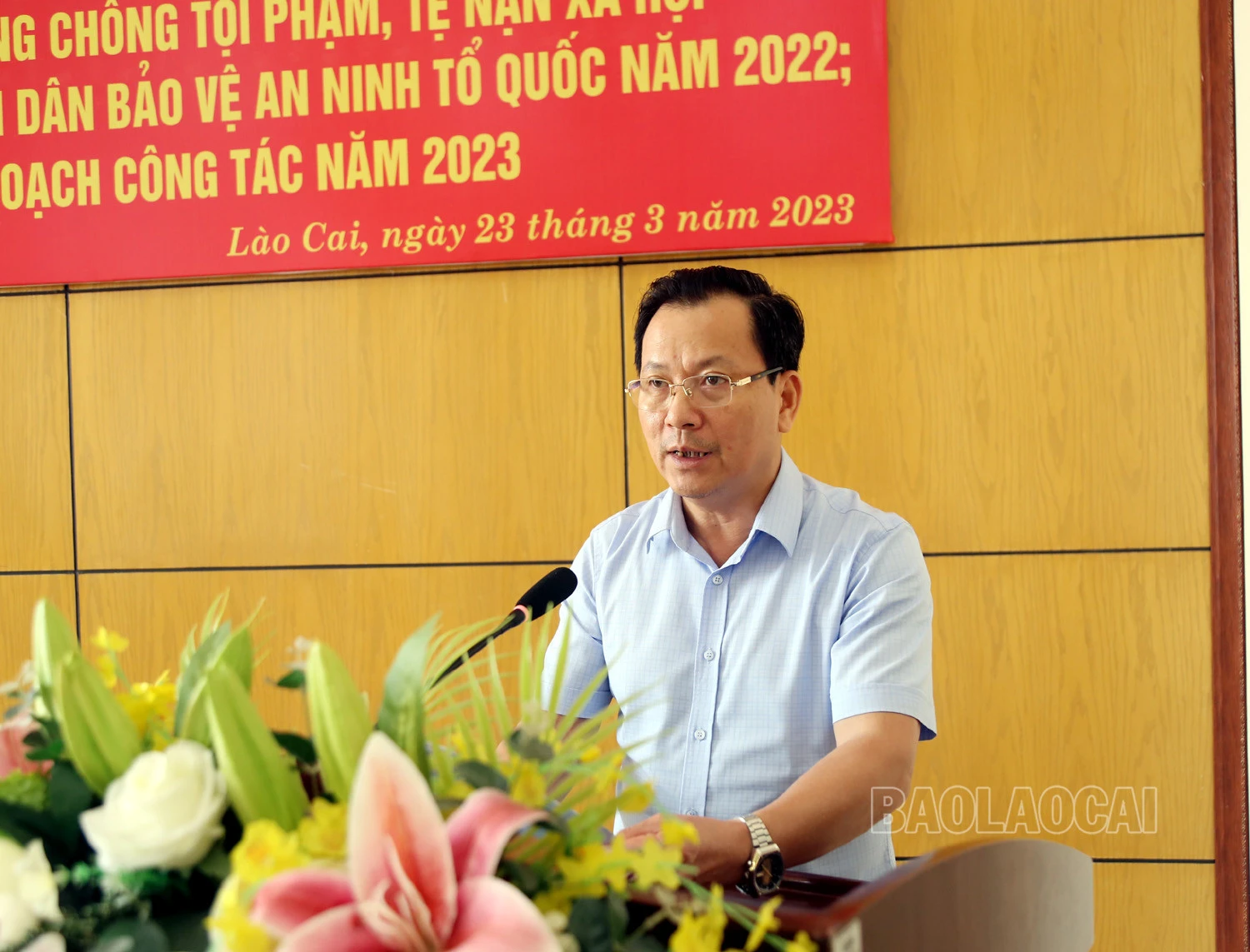 Phó Chủ tịch Thường trực UBND tỉnh Hoàng Quốc Khánh phát biểu chỉ đạo tại hội nghị.