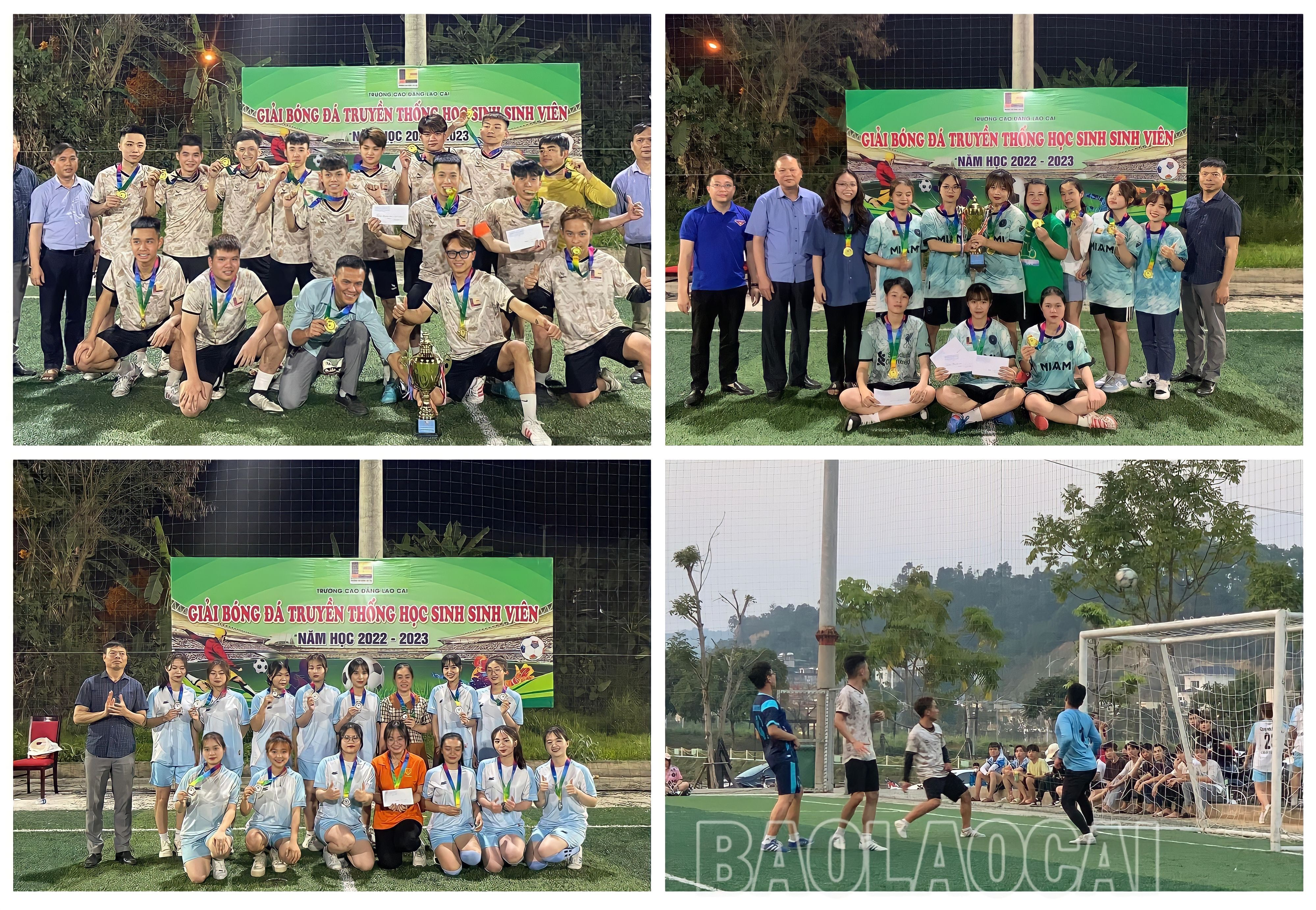 Giải bóng đá truyền thống học sinh, sinh viên năm 2023 của Trường Cao đẳng Lào Cai có sự góp mặt hơn 600 vận động viên tham gia. Giải bóng đá truyền thống học sinh, sinh viên năm 2023 của Trường Cao đẳng Lào Cai có sự góp mặt hơn 600 vận động viên tham gia.