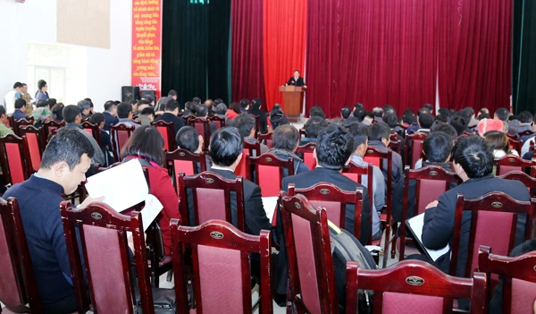 Quang cảnh buổi làm việc.