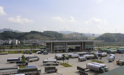 Hàng hóa qua Cửa khẩu đường bộ số 2 Kim Thành giảm.