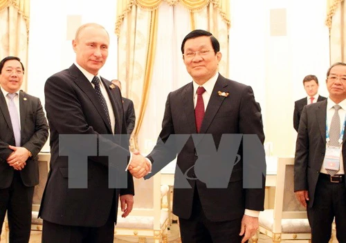 Tổng thống Liên bang Nga Vladimir Putin và Chủ tịch nước Trương Tấn Sang.