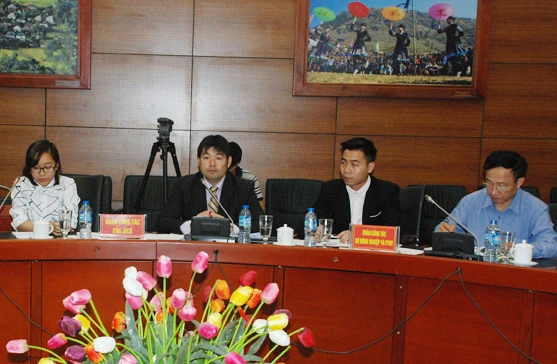 Đoàn công tác JICA tại buổi làm việc.