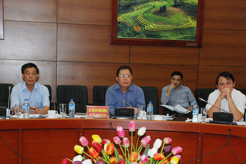 Đồng chí Nguyễn Thanh Dương, Phó Chủ tịch UBND tỉnh phát biểu tại buổi làm việc. Đồng chí Nguyễn Thanh Dương, Phó Chủ tịch UBND tỉnh phát biểu tại buổi làm việc.