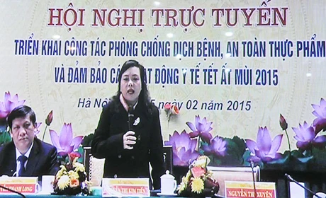 Bộ trưởng Bộ Y tế Nguyễn Thị Kim Tiến phát biểu kết luận hội nghị.