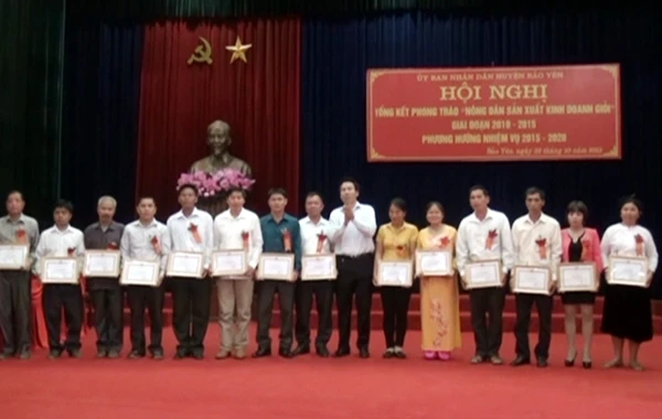 Tuyên dương, khen thưởng các hộ sản xuất, kinh doanh giỏi, giai đoạn 2010 – 2015.