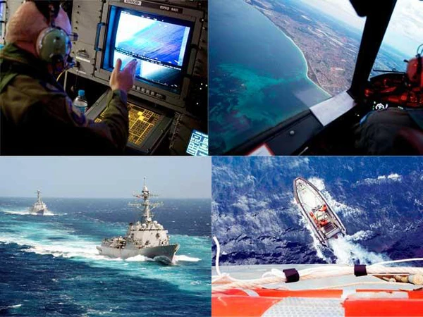 Công tác truy tìm MH-370 đã phải tạm ngừng từ đầu tháng 2 vừa qua do bão biển liên tục gây sóng cao, có khi lên tới 16m