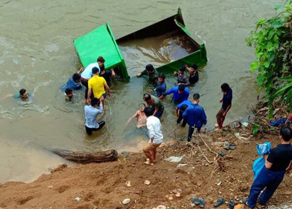 Hiện trường vụ tai nạn.