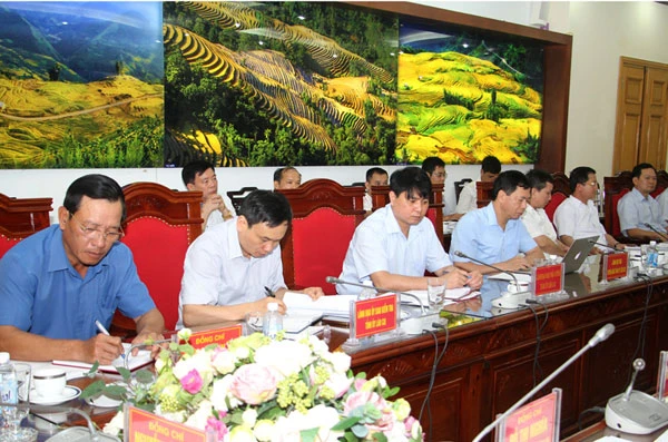 Đại biểu dự buổi làm việc.