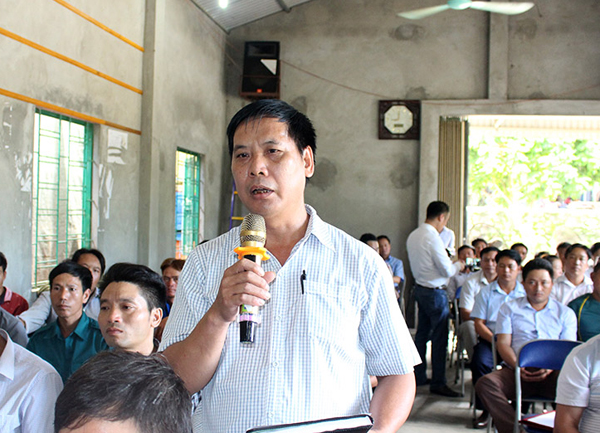 Cử tri Lý Văn Sỉn, thôn Phố Mới 1, xã Trịnh Tường kiến nghị về sửa chữa các công trình thủy lợi.