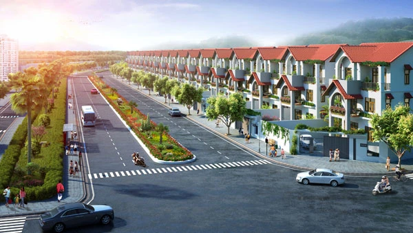 Phối cảnh một góc Khu đô thị Kosy Mountain View.