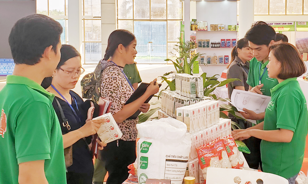 Hai đoàn kiểm tra an toàn thực phẩm tại Hội chợ Nông nghiệp và các sản phẩm OCOP ảnh 1