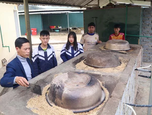 Hướng dẫn học sinh sử dụng hệ thống đun nước nóng.