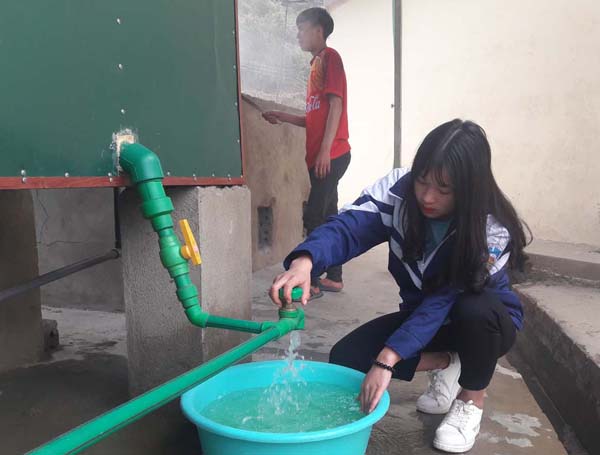 Học sinh có nước nóng sử dụng 24/24 giờ.