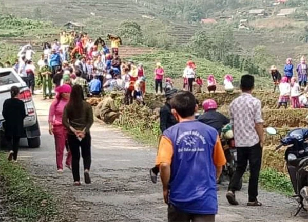 Hiện trường vụ tai nạn.